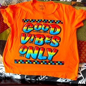 Neon Orange “Good Vibes Only” tee